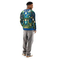 Product mockupJapanese Spirit Forest Sweatshirt featuring yokai aesthetic on soft, stretchy cotton pullover