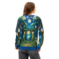 Product mockupJapanese Spirit Forest Sweatshirt featuring yokai aesthetic on soft, stretchy cotton pullover