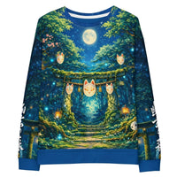 Japanese Spirit Forest Sweatshirt featuring soft cotton fabric and yokai aesthetic design
