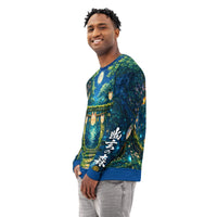 Product mockupJapanese Spirit Forest Sweatshirt featuring yokai aesthetic on soft, stretchy cotton pullover