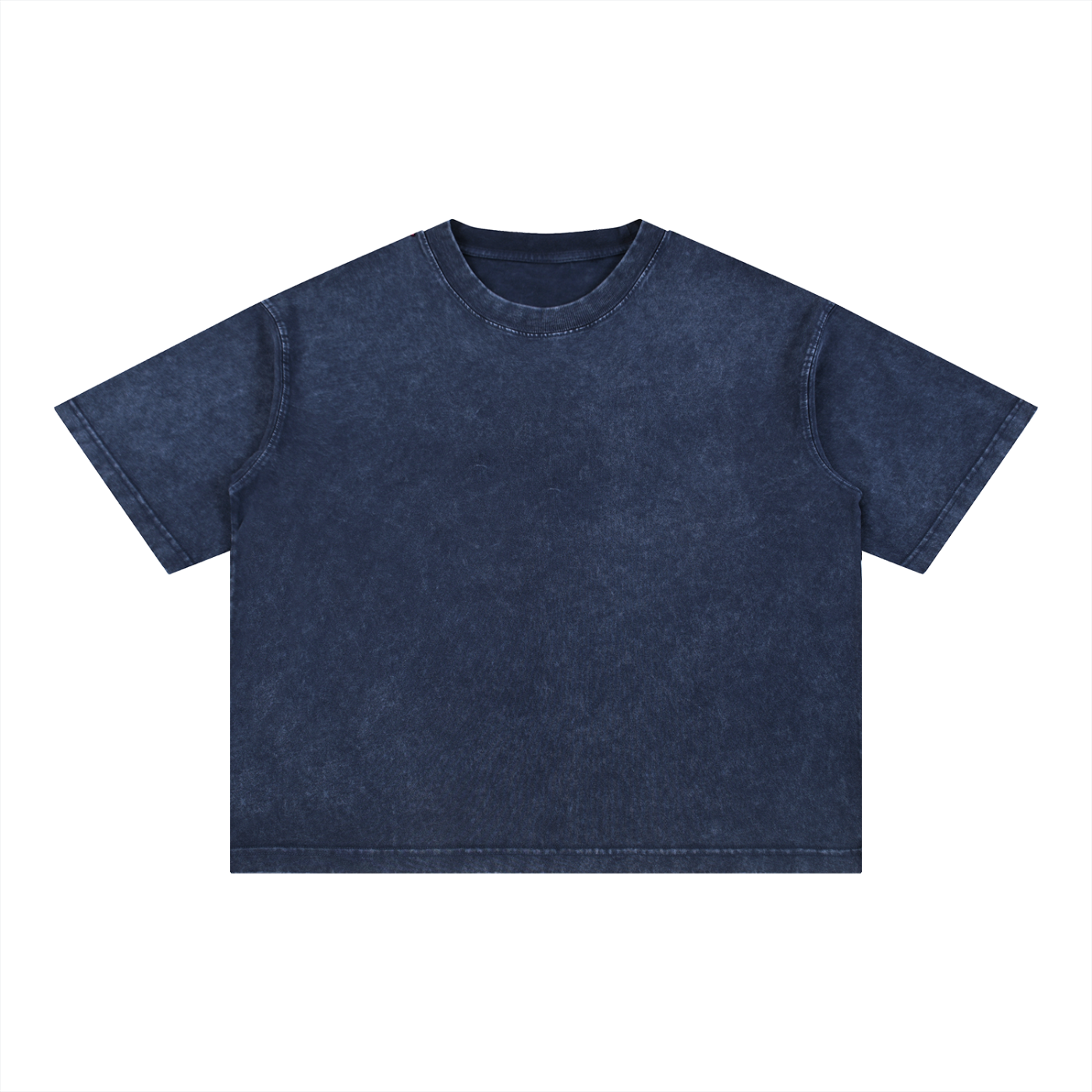 Mineral Wash Boxy Cotton T-Shirt | Oversized Drop Shoulder Crop Tee