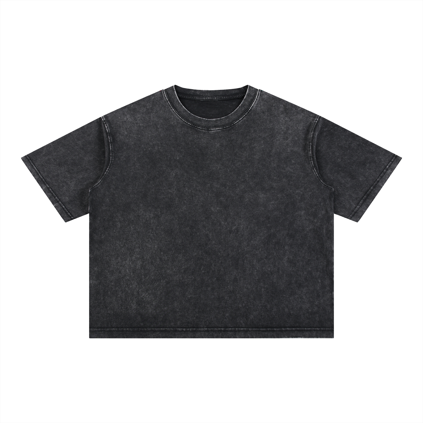 Mineral Wash Boxy Cotton T-Shirt | Oversized Drop Shoulder Crop Tee
