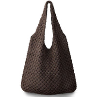 Boho Chic Crochet Tote Bag with delicate handmade crochet design for casual and beach use