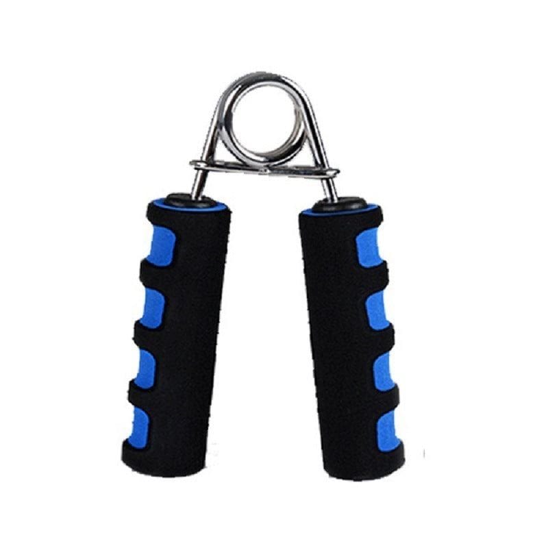 Fitness hand gripper with sponge grip and chrome plated spring steel in multiple colors