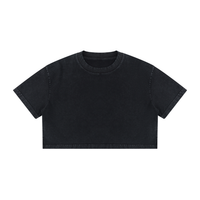 Women’s Mineral Wash Crop T-Shirt | Vintage Washed Cotton Cropped Tee