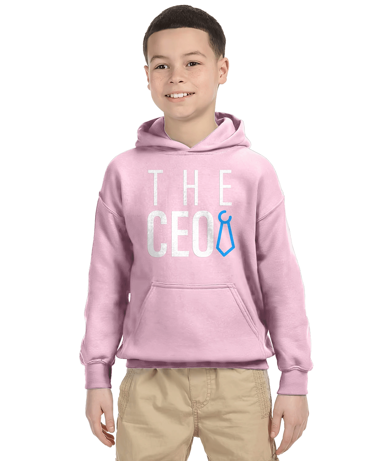 The CEO Unisex Kids Hoodie soft yarn double-lined hood durable stitching cozy fit