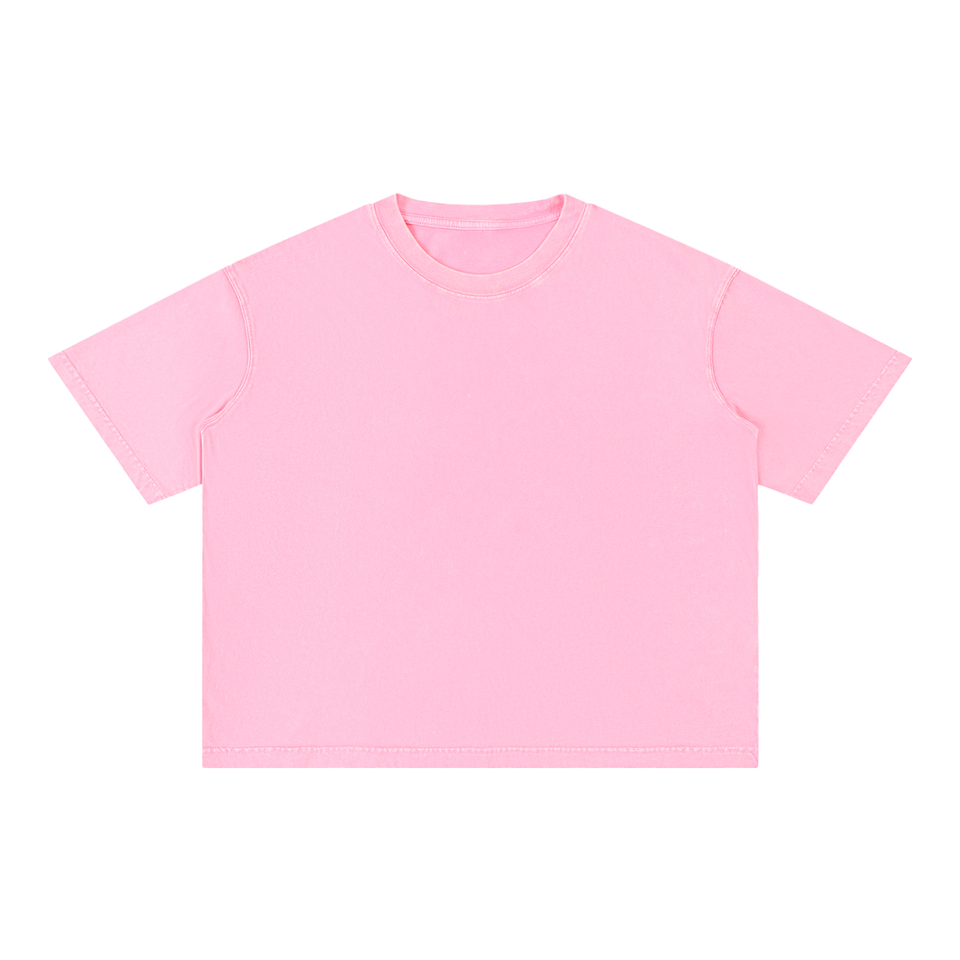 Mineral Wash Boxy Cotton T-Shirt | Oversized Drop Shoulder Crop Tee