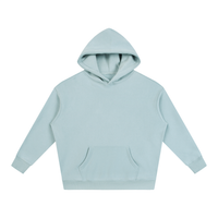 Oversize fleeced hoodie heavyweight unisex streetwear pullover sweatshirt with drop shoulders and adjustable hood