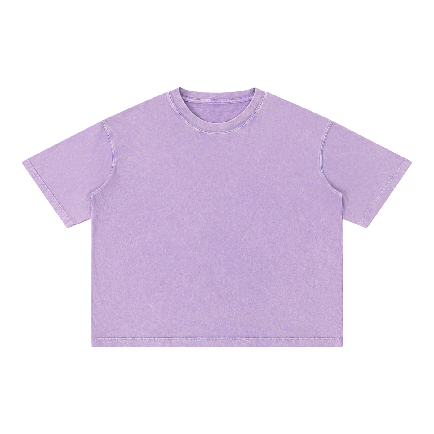 Mineral Wash Boxy Cotton T-Shirt | Oversized Drop Shoulder Crop Tee