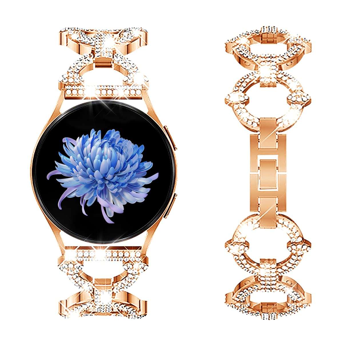 Samsung Galaxy Watch bling mesh band compatible with Galaxy Watch 7, 6, 5, 4, and Active models