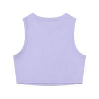 Women’s tight crewneck crop tank top sleeveless ribbed bodycon tee in solid color