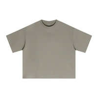 Essential Sorona Boxy T-Shirt unisex cotton blend casual short sleeve gray boxy fit