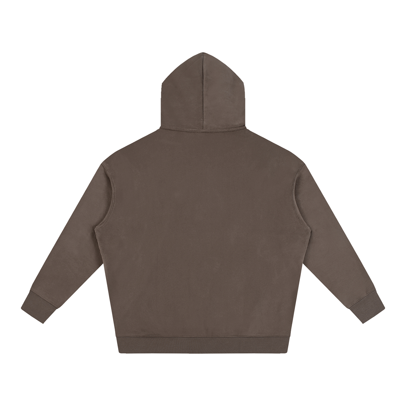 Oversized fleeced hoodie in heavyweight fabric with drop shoulders and unisex loose fit for streetwear style