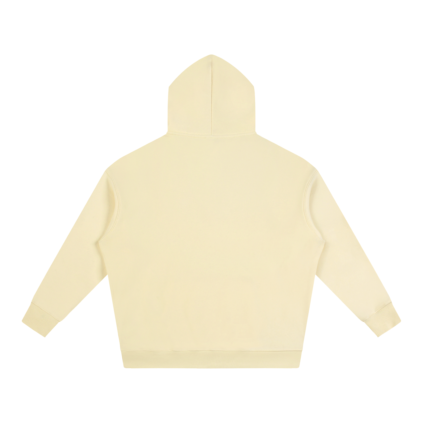Oversize fleeced hoodie in heavyweight fabric with drop shoulders and unisex loose fit streetwear style