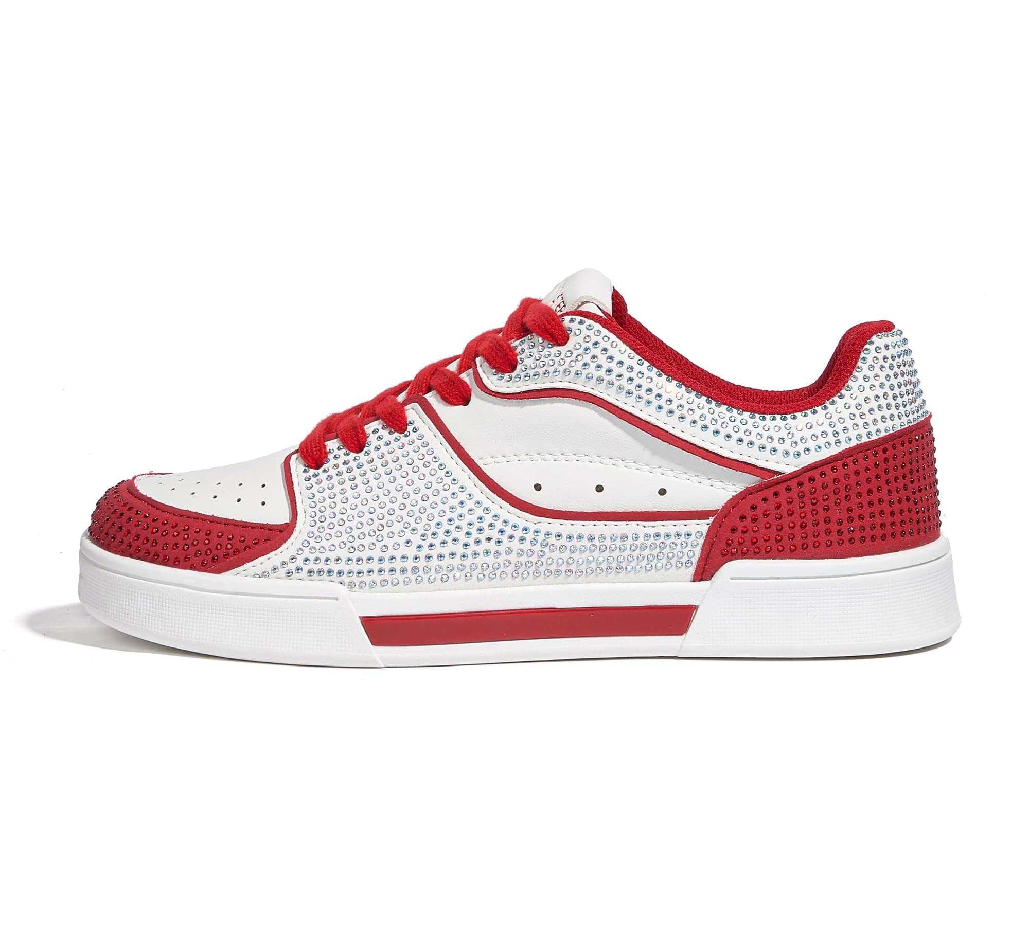 Womens black sparkle rhinestone sneakers with glitter design and cushioned comfort