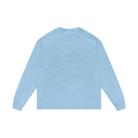 Unisex acid wash oversize long sleeve cotton t-shirt with personalized design option