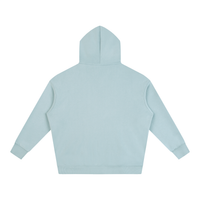 Oversize fleeced hoodie in heavyweight fabric with drop shoulder design and adjustable hood for unisex streetwear style