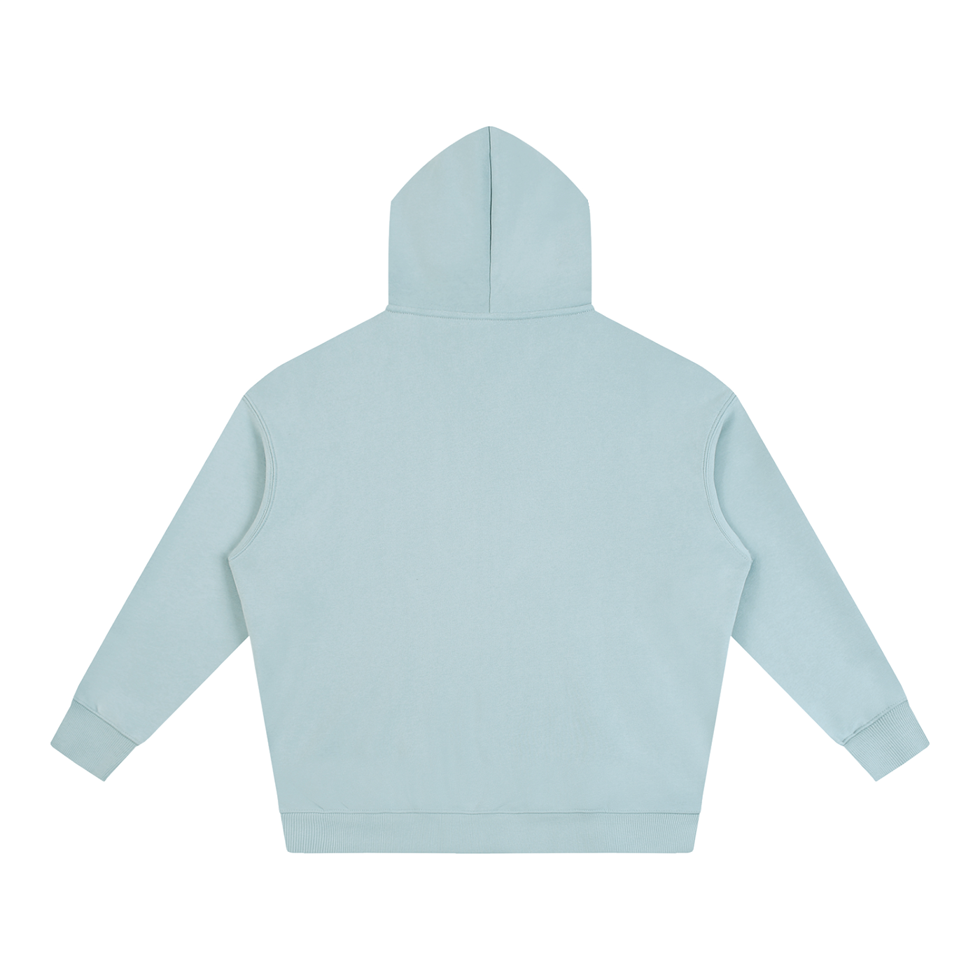 Oversize fleeced hoodie in heavyweight fabric with drop shoulder design and adjustable hood for unisex streetwear style