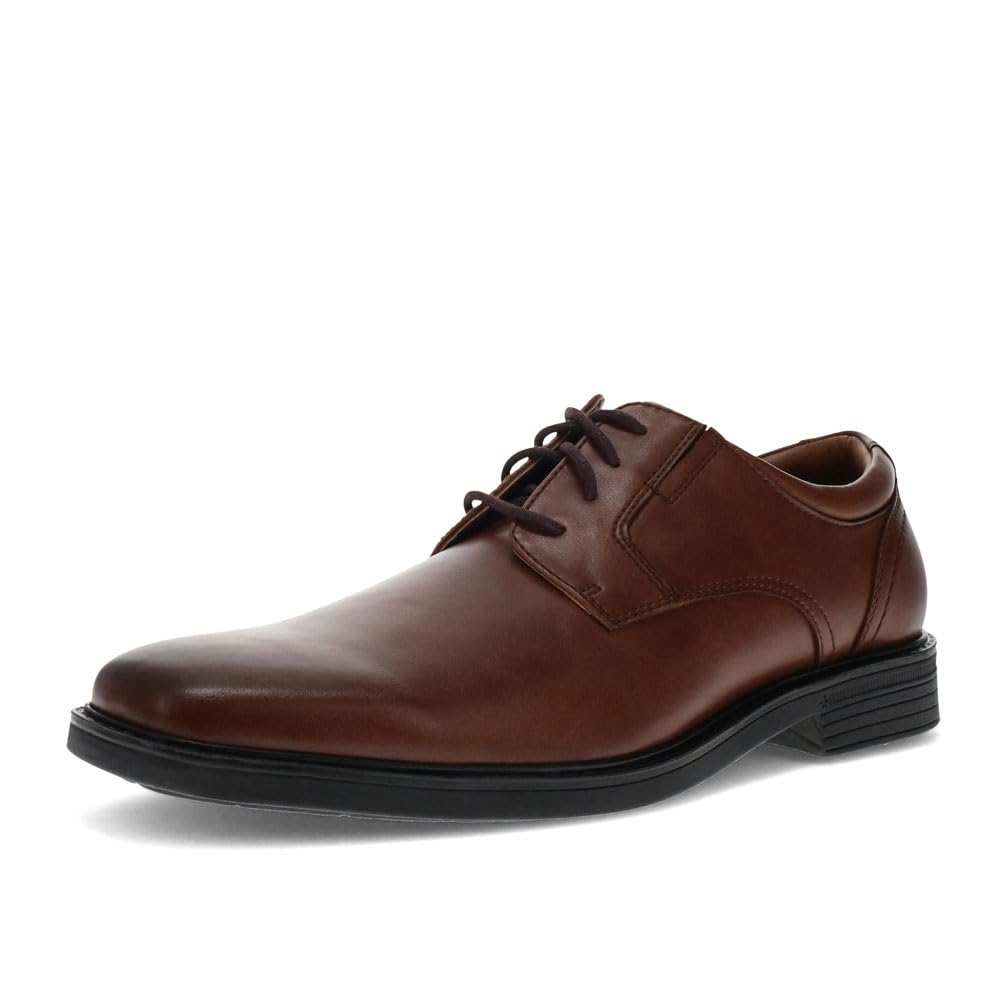 Mens Oxford Shoes with synthetic leather, detailed stitching, cushioned footbed, and lightweight outsole for business casual style and comfort