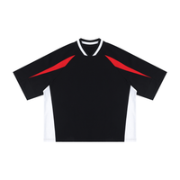 Unisex oversized color block V-neck cotton t-shirt with raglan sleeves and short sleeves