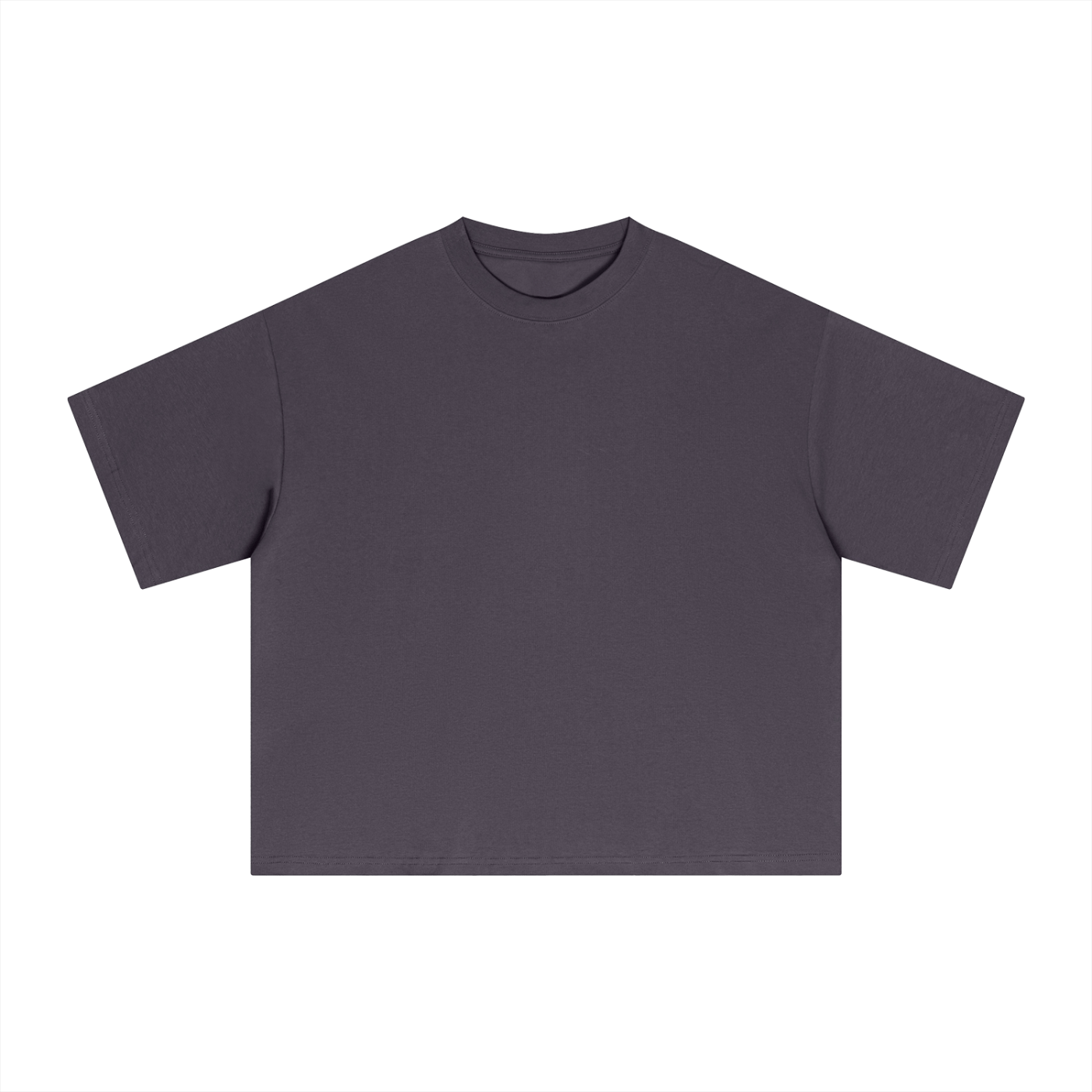 Unisex Essential Sorona Boxy T-Shirt in dark gray, cotton blend fabric with a boxy fit and short sleeves.