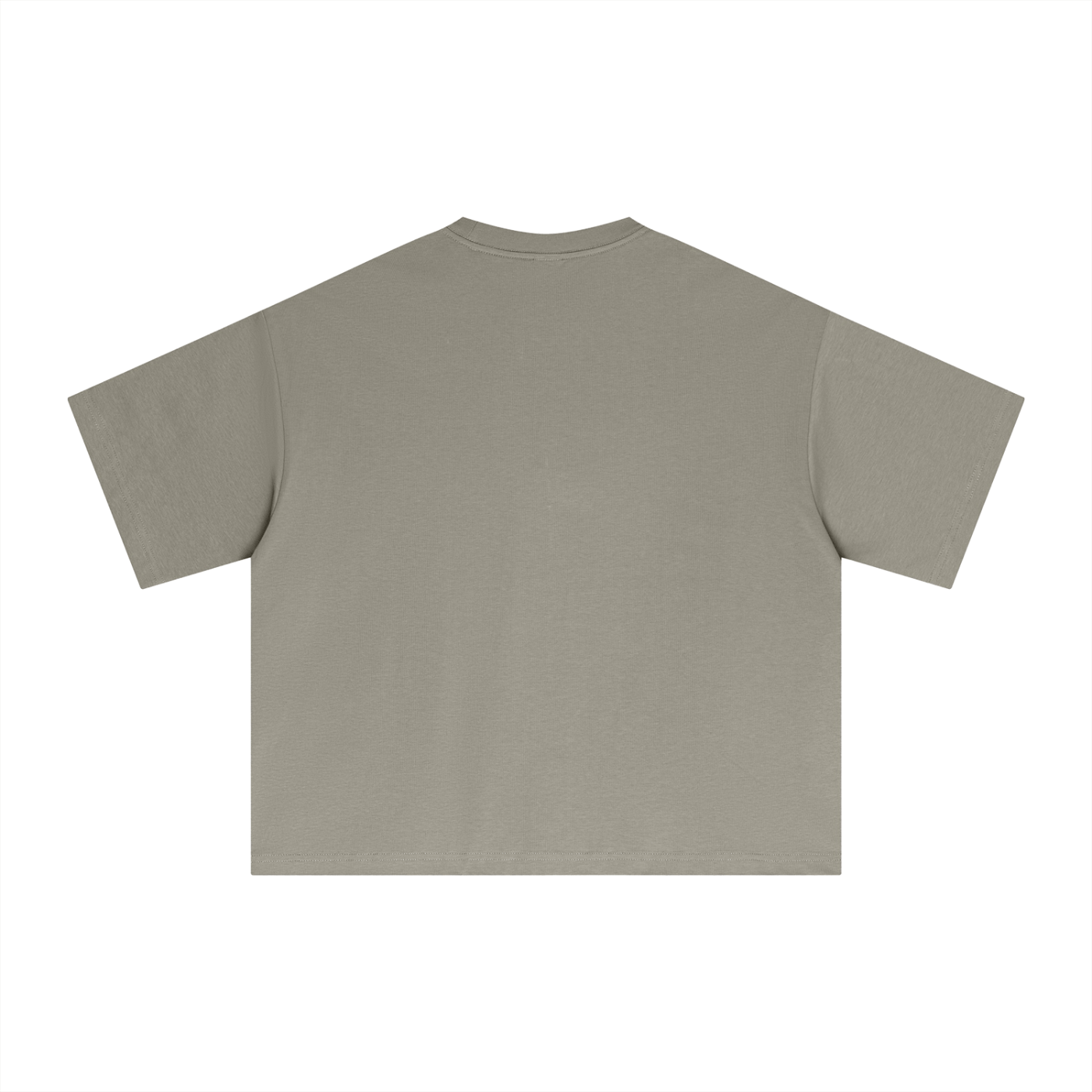 Unisex Essential Sorona Boxy T-Shirt in gray with short sleeves and round neck, made from cotton and sorona blend fabric