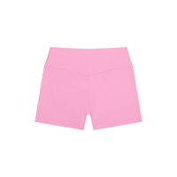Women’s high rise nylon spandex bodycon yoga shorts for workout and casual wear