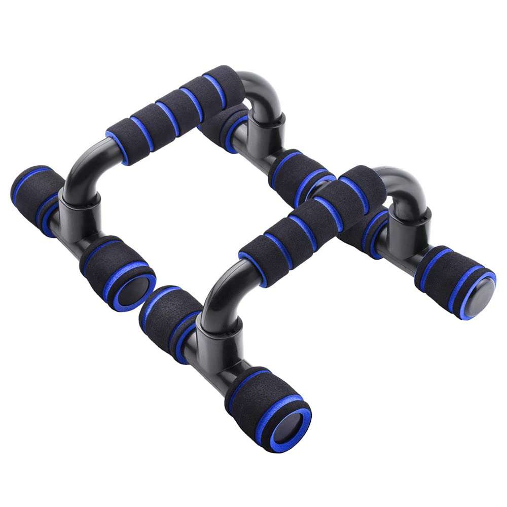 Foam grip push-up bars for home workouts with adjustable grips and wrist support