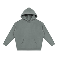 Unisex oversized fleeced hoodie heavyweight pullover streetwear sweatshirt