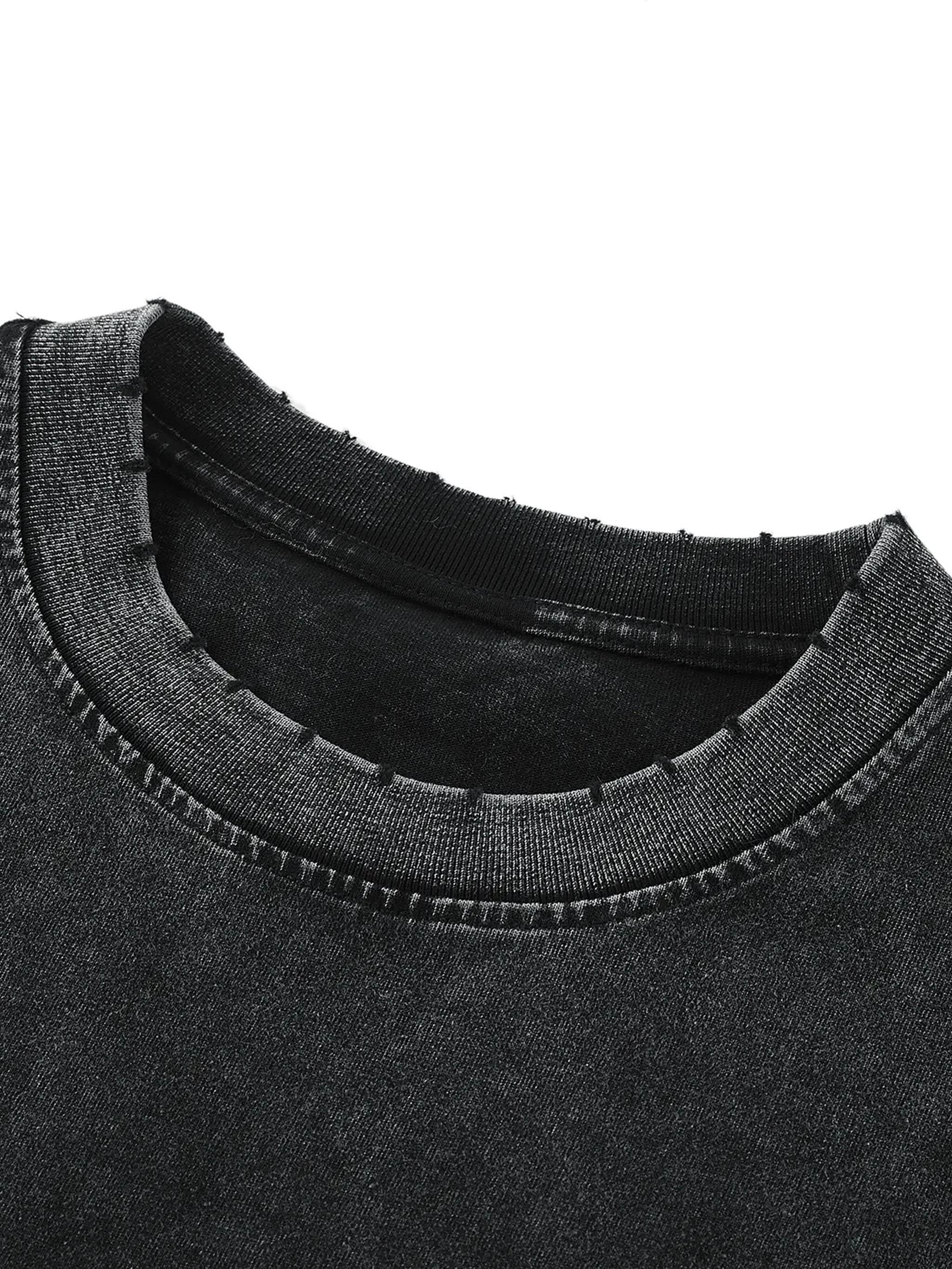 Snow Washed Frayed Hem Tank Top – Unisex Cotton Sleeveless Shirt