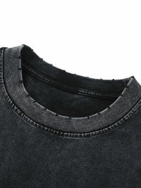 Snow Washed Frayed Hem Tank Top – Unisex Cotton Sleeveless Shirt