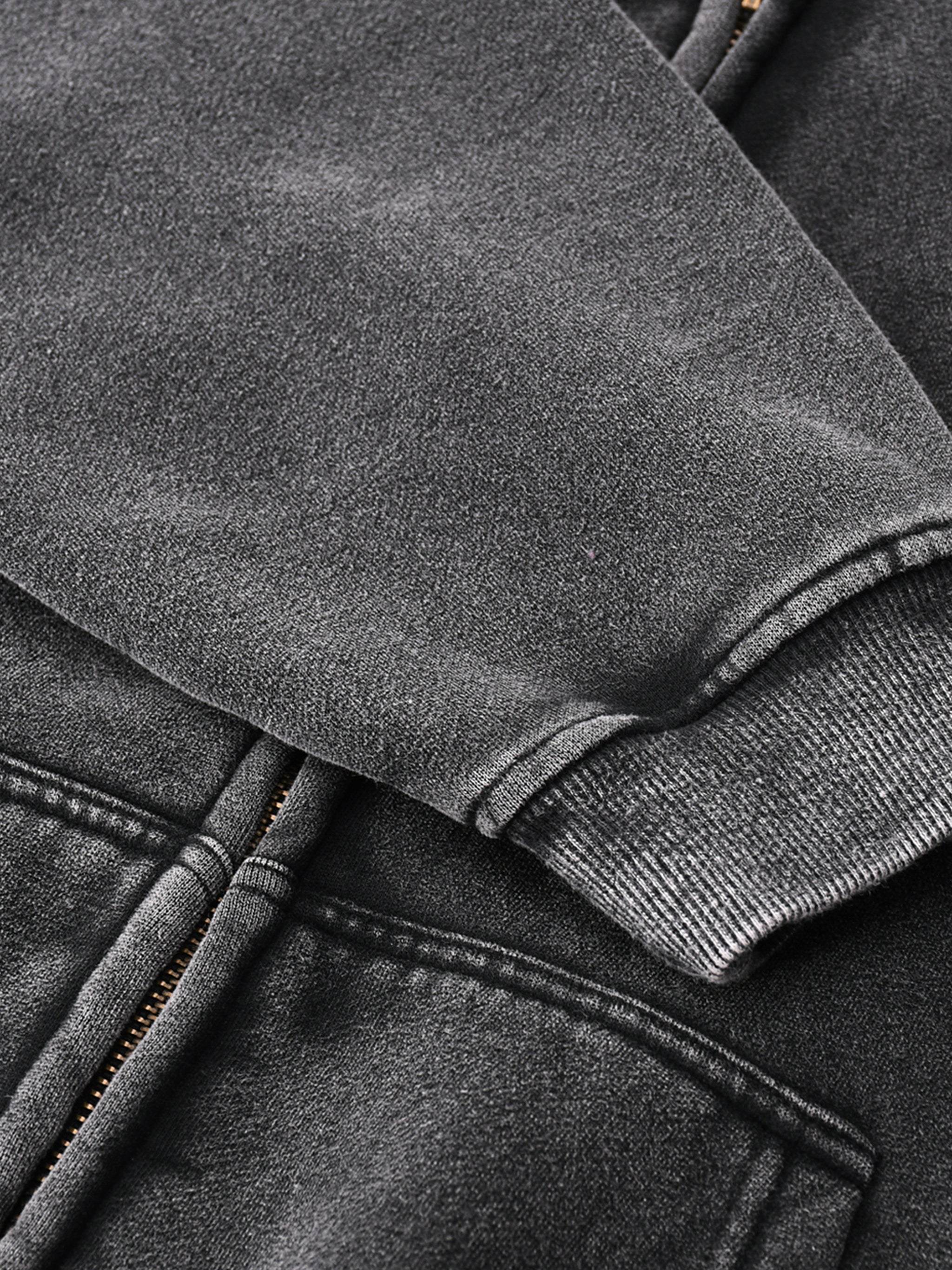 Zip-Through Boxy Fleece Hoodie | Oversized Unisex Streetwear Zip Hoodie