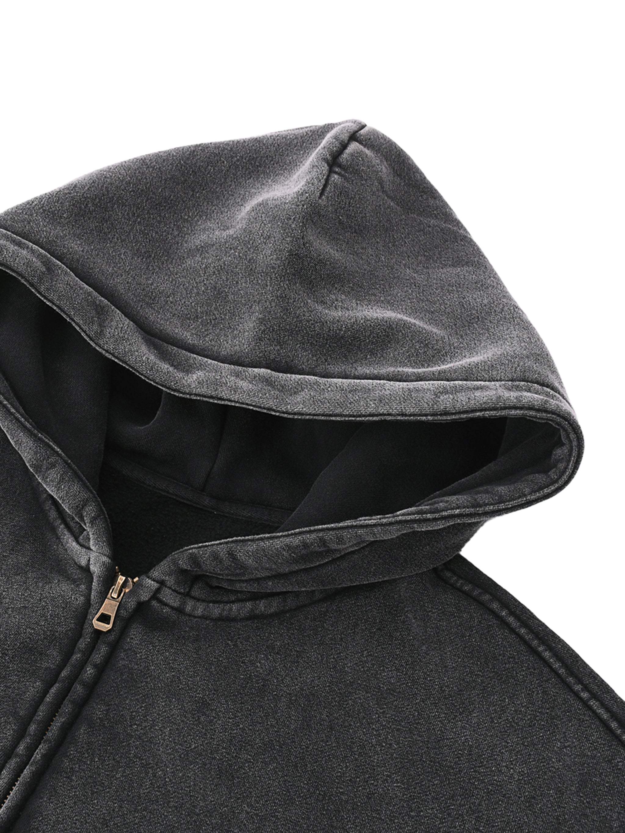 Zip-Through Boxy Fleece Hoodie | Oversized Unisex Streetwear Zip Hoodie