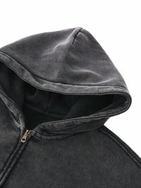 Zip-Through Boxy Fleece Hoodie | Oversized Unisex Streetwear Zip Hoodie