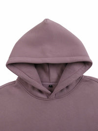 Oversized fleeced hoodie with drop shoulder, heavyweight fabric, and unisex loose fit for streetwear style