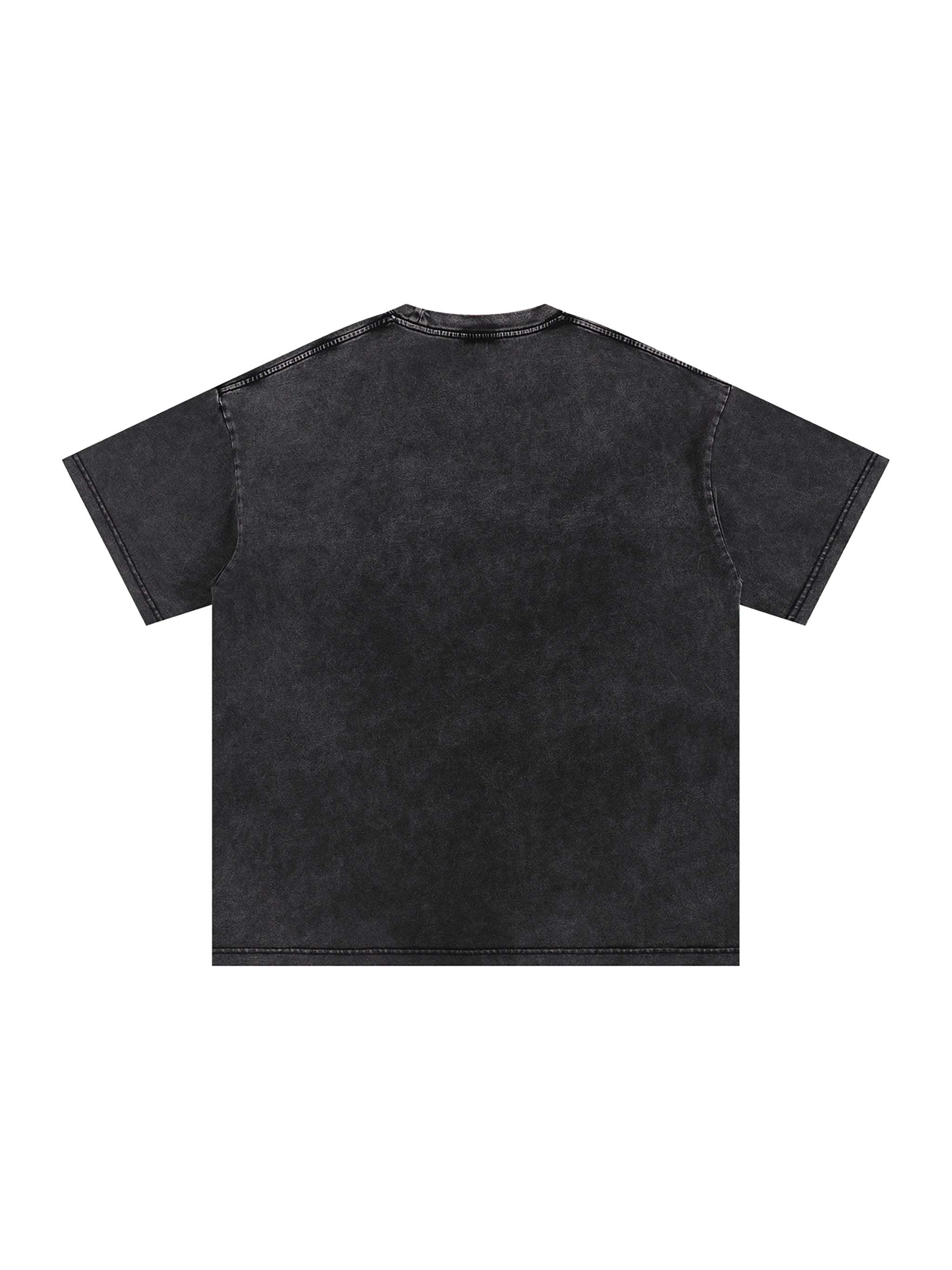 Oversized Snow Washed Cotton T-Shirt - Unisex Loose Fit 250gsm