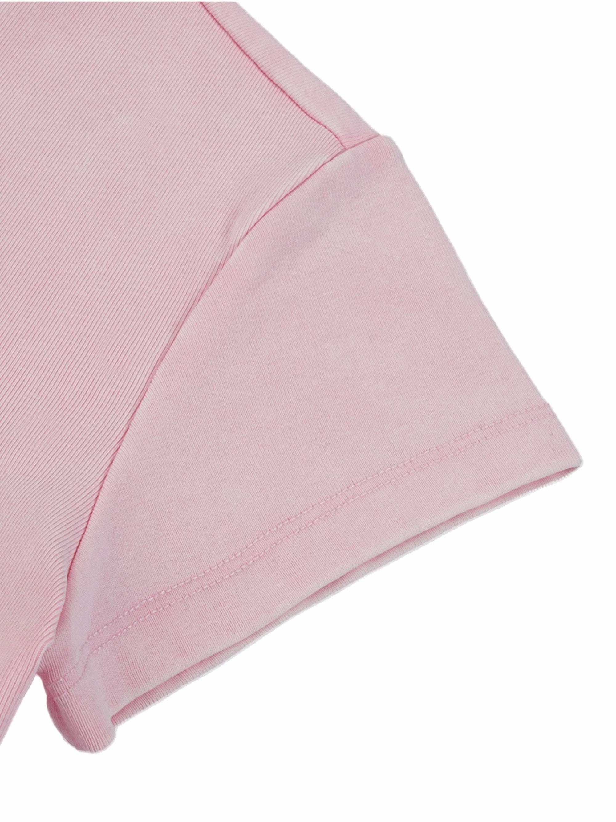 Women's snow washed crop top with round neck and drop shoulder sleeves for casual spring and summer wear
