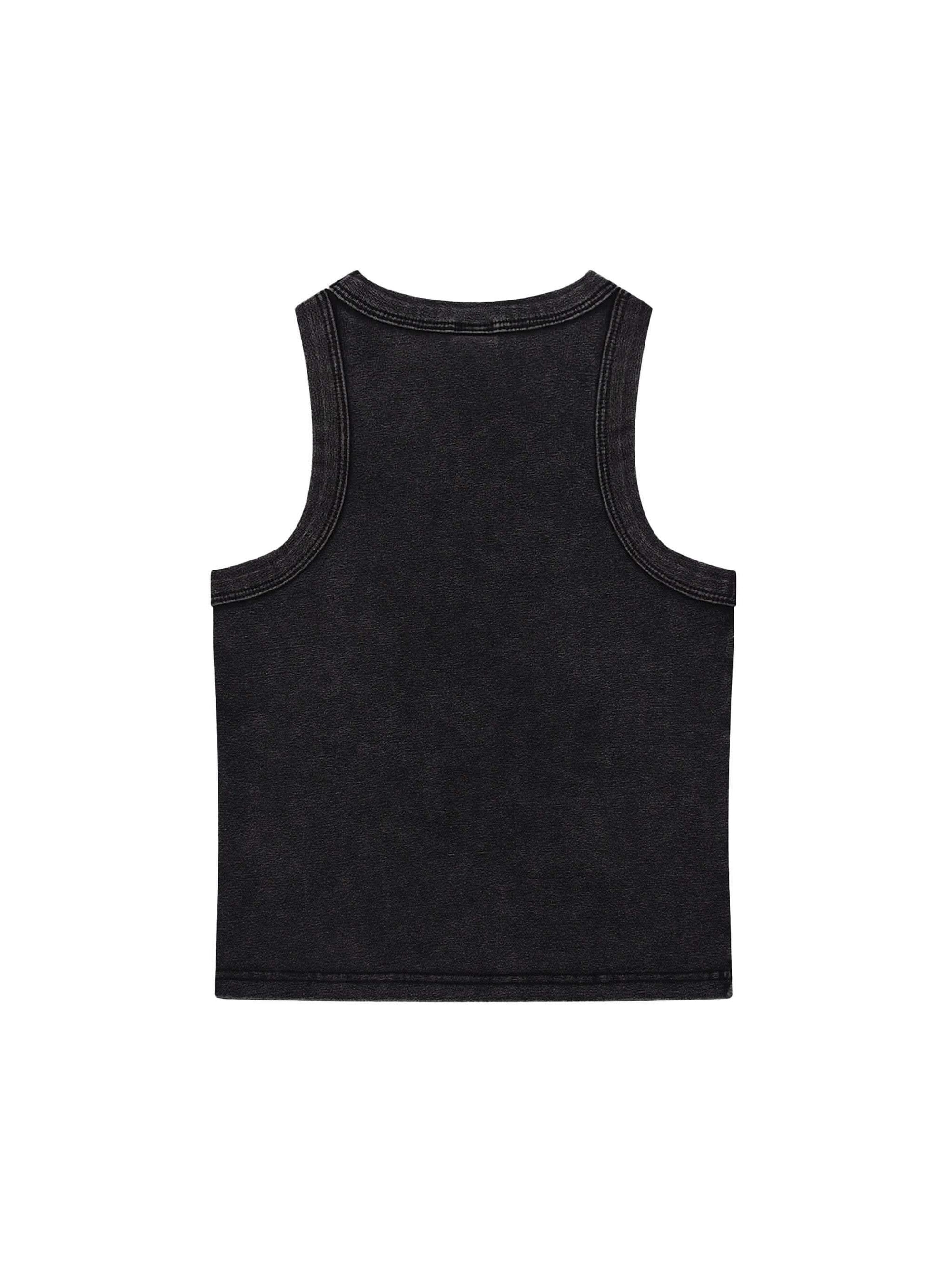 Snow Washed Crop Tank Top | Women’s Bodycon Cotton Streetwear Tank