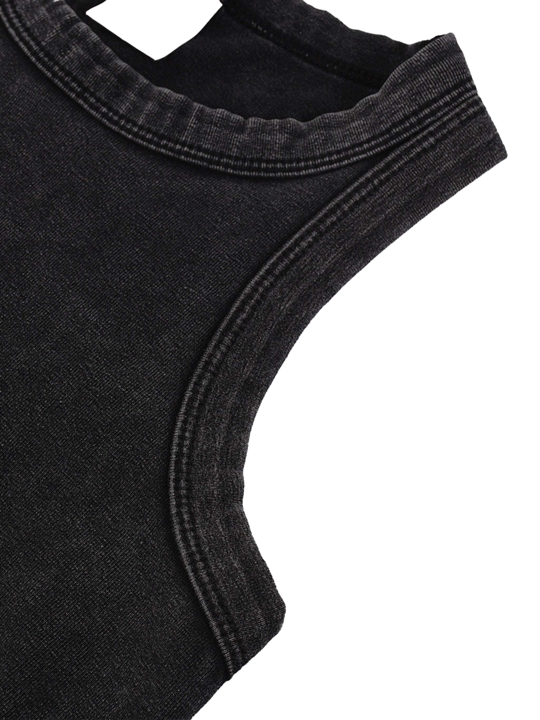 Snow Washed Crop Tank Top | Women’s Bodycon Cotton Streetwear Tank