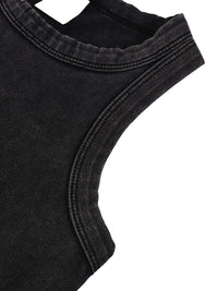 Snow Washed Crop Tank Top | Women’s Bodycon Cotton Streetwear Tank