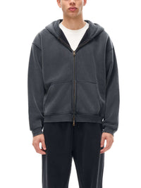 Zip-Through Boxy Fleece Hoodie | Oversized Unisex Streetwear Zip Hoodie