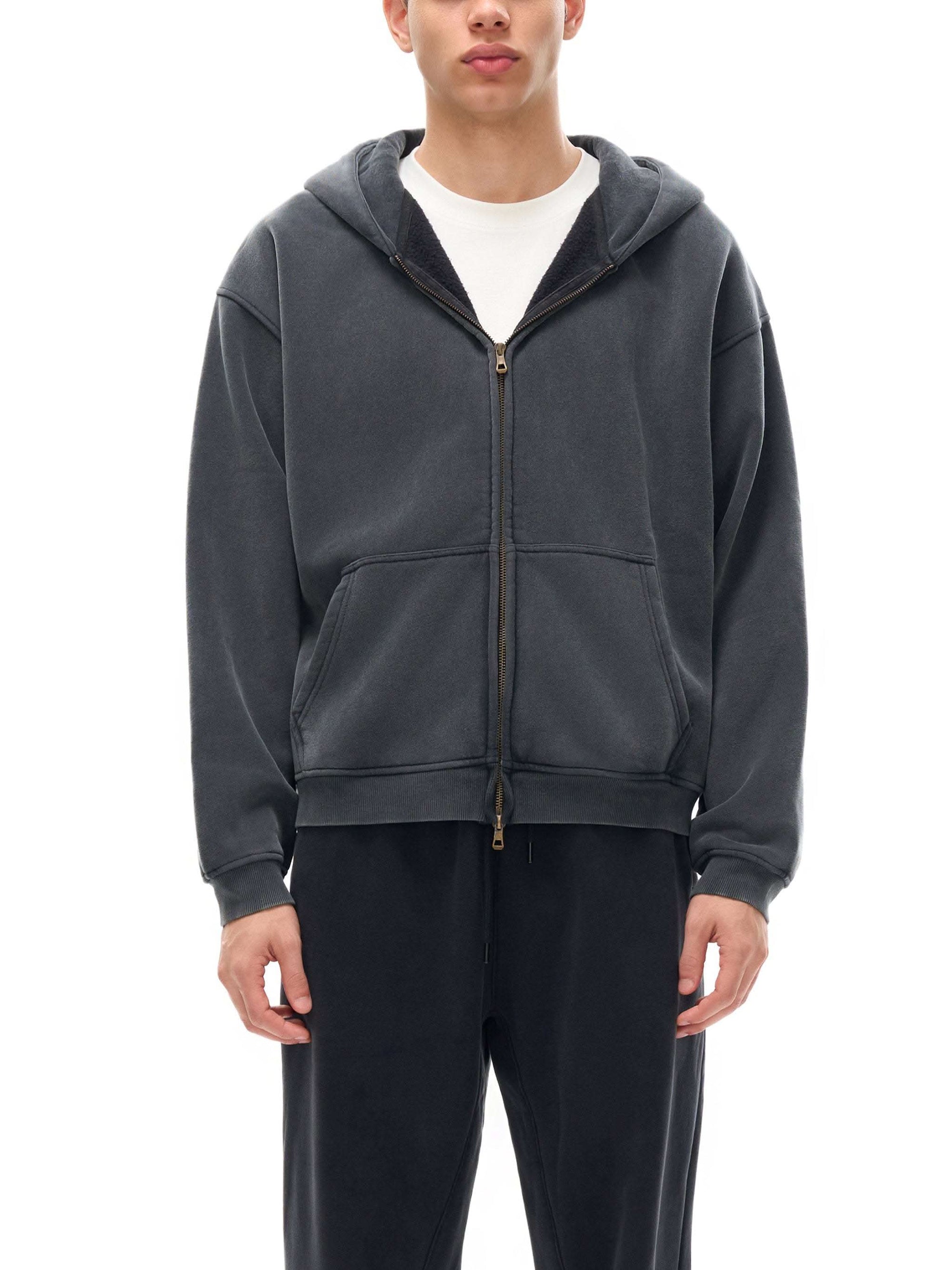Zip-Through Boxy Fleece Hoodie | Oversized Unisex Streetwear Zip Hoodie
