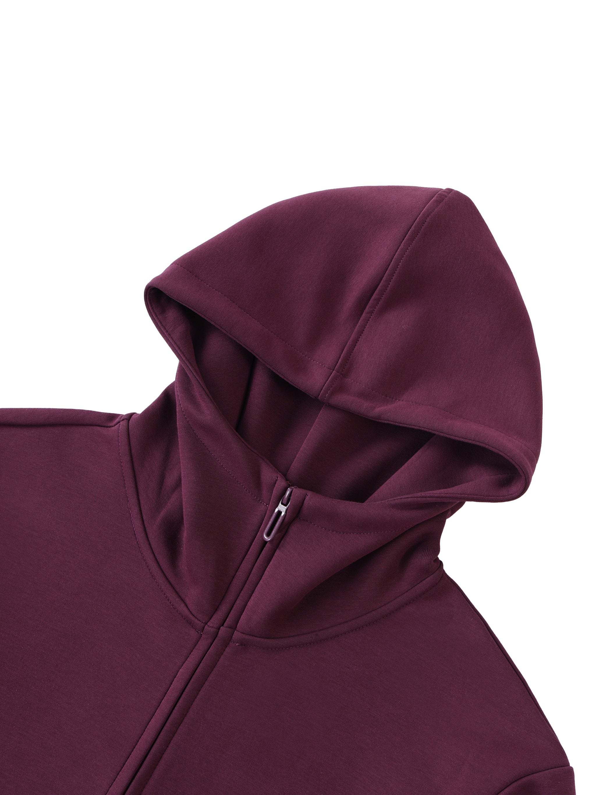 Heavyweight High Neck Zip-Up Hoodie
