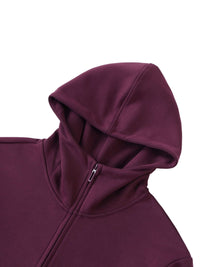 Heavyweight High Neck Zip-Up Hoodie