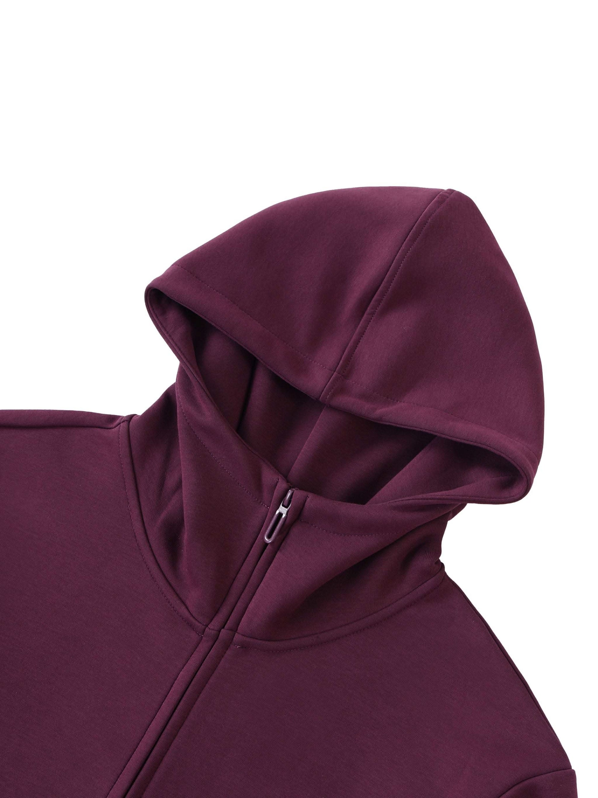 Heavyweight High Neck Zip-Up Hoodie