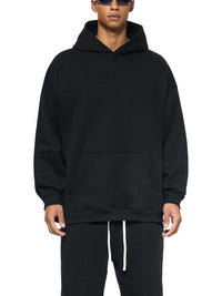 oversize fleeced hoodie heavyweight unisex streetwear pullover sweatshirt with oversized fit and drop shoulders