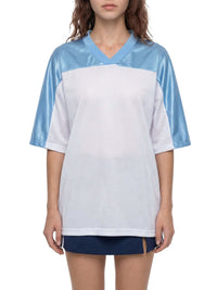 Oversized Mesh V-Neck Soccer Jersey