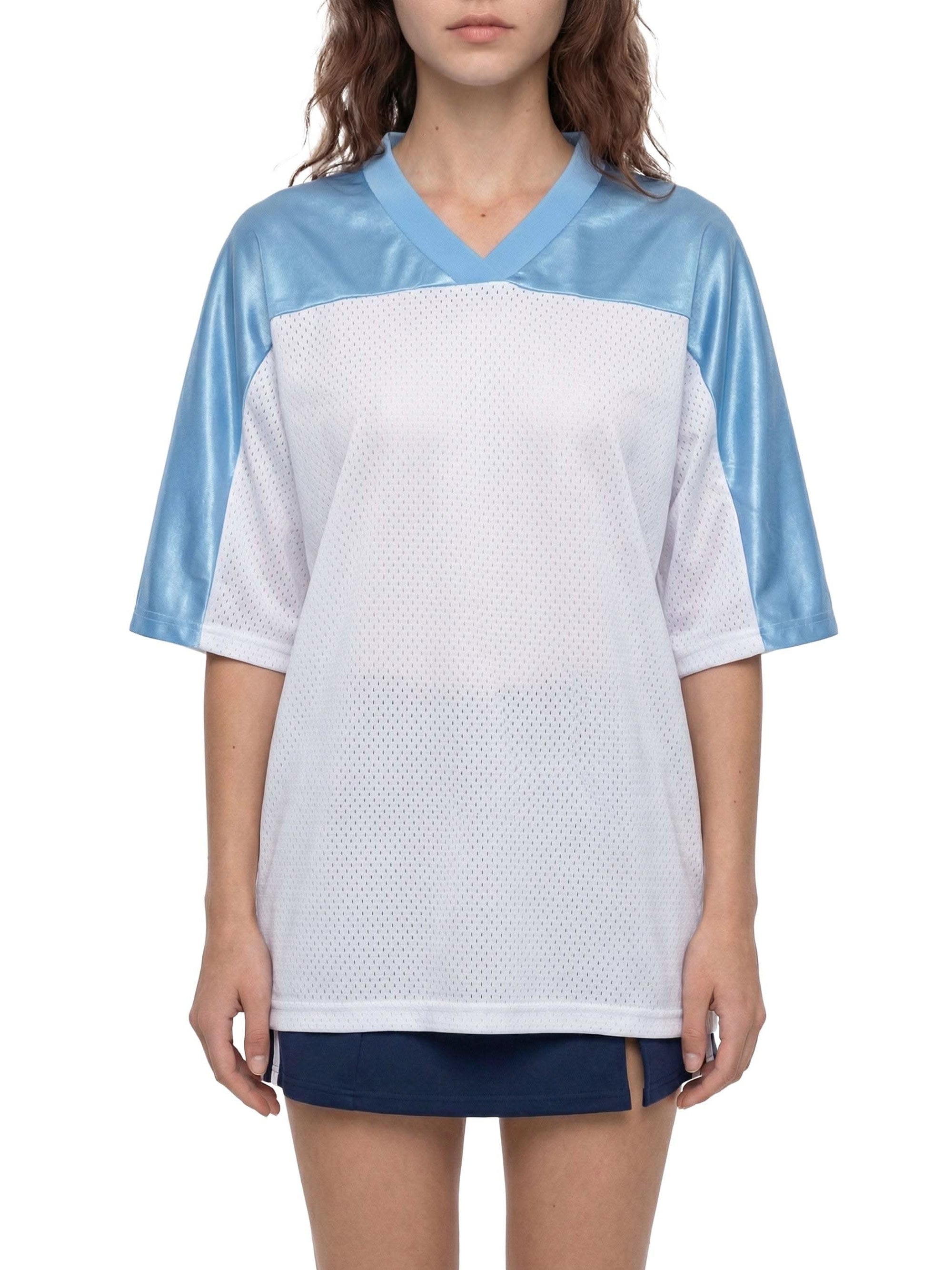 Oversized Mesh V-Neck Soccer Jersey