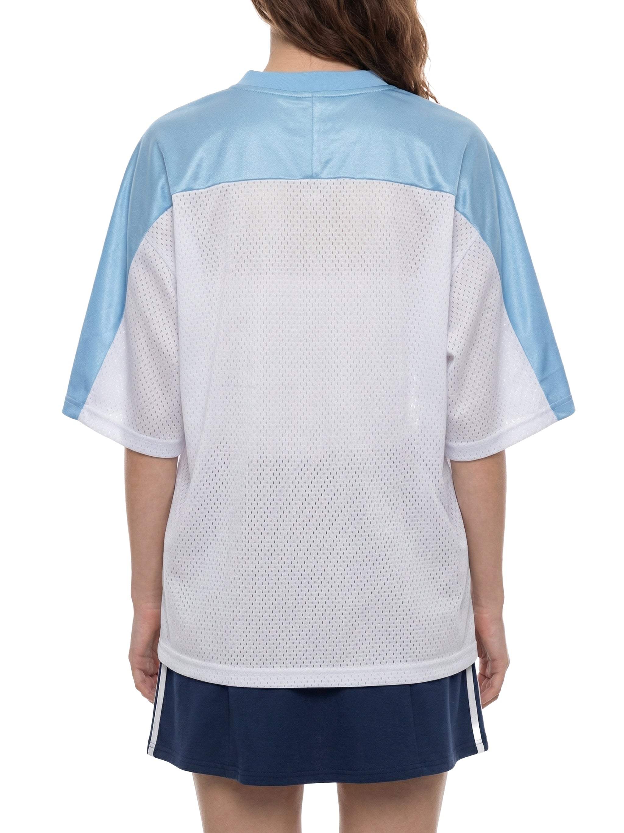 Oversized Mesh V-Neck Soccer Jersey
