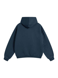 Unisex oversized fleeced hoodie heavyweight pullover sweatshirt for streetwear layering